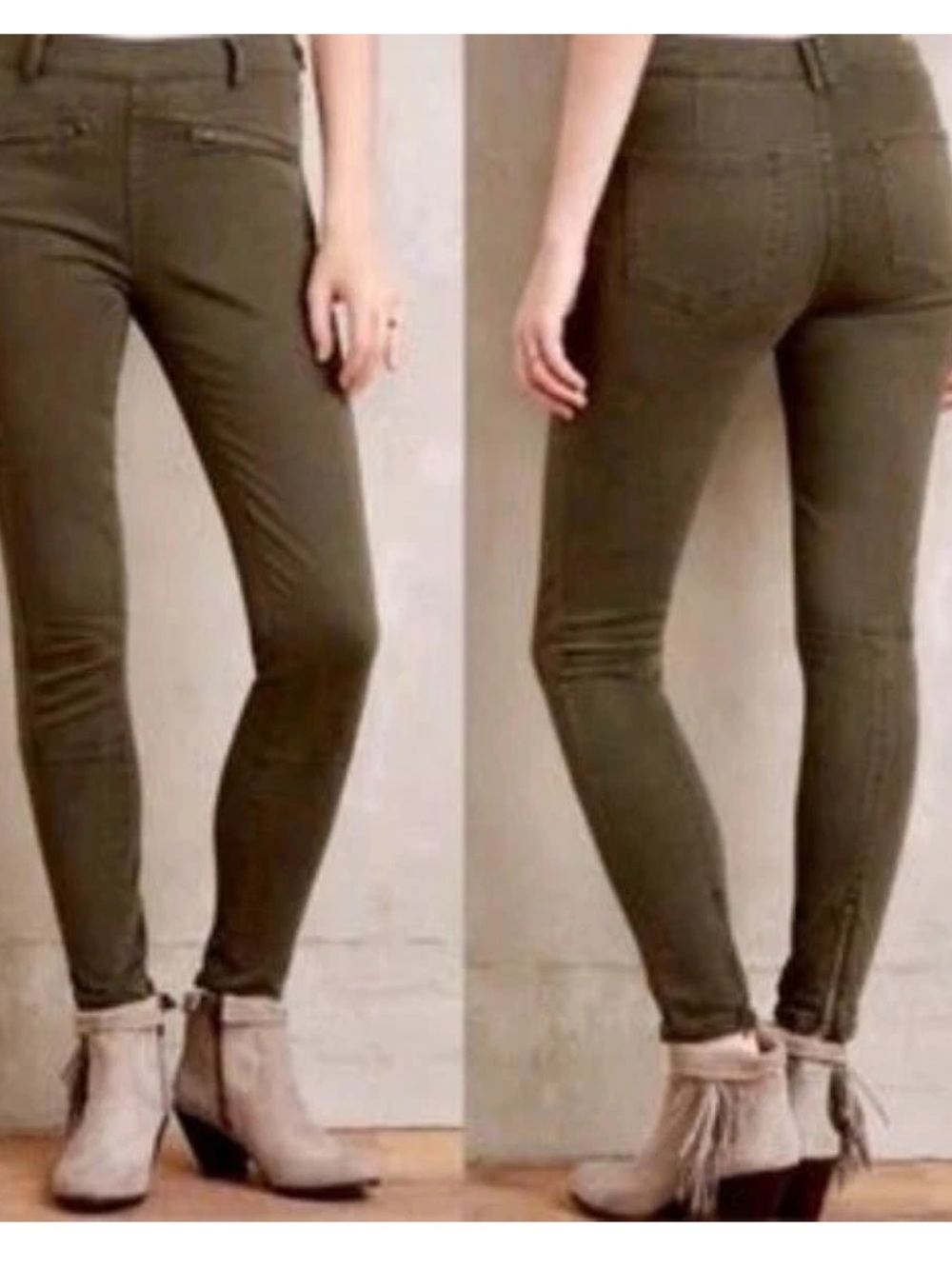Pilcro & The Letterpress Anthropologie Size 29 Superscript Pants Dark Green NEW
